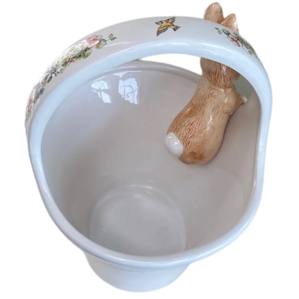 Vintage Beatrix Potter Easter Basket Bunny Rabbit Collectibles Floral Teleflora